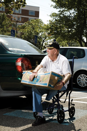 Robbins is one of 4,200 county residents who turn to the Arlington Food Assistance Center each week for help in putting food on the table. Photo by Benjamin C. Tankersley